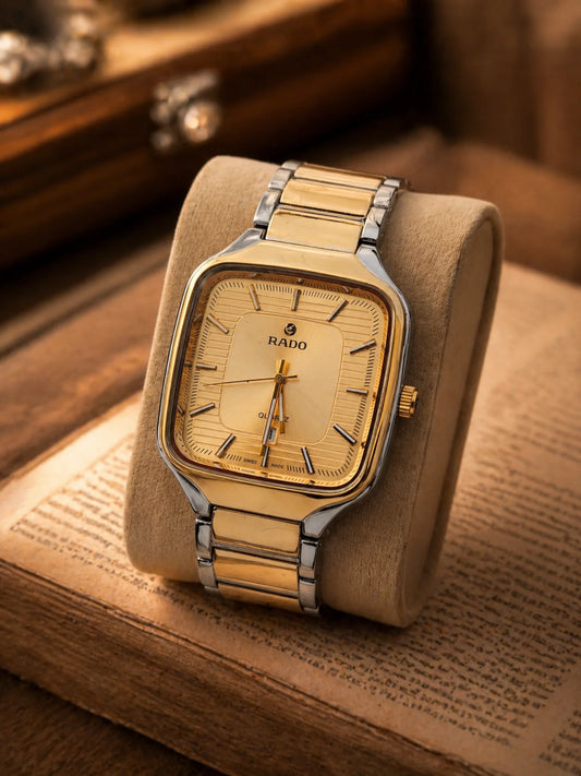 Luxury Gold Square Dial Watch for Men