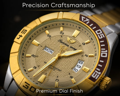 Luxury Gold & Silver Stainless Steel Watch