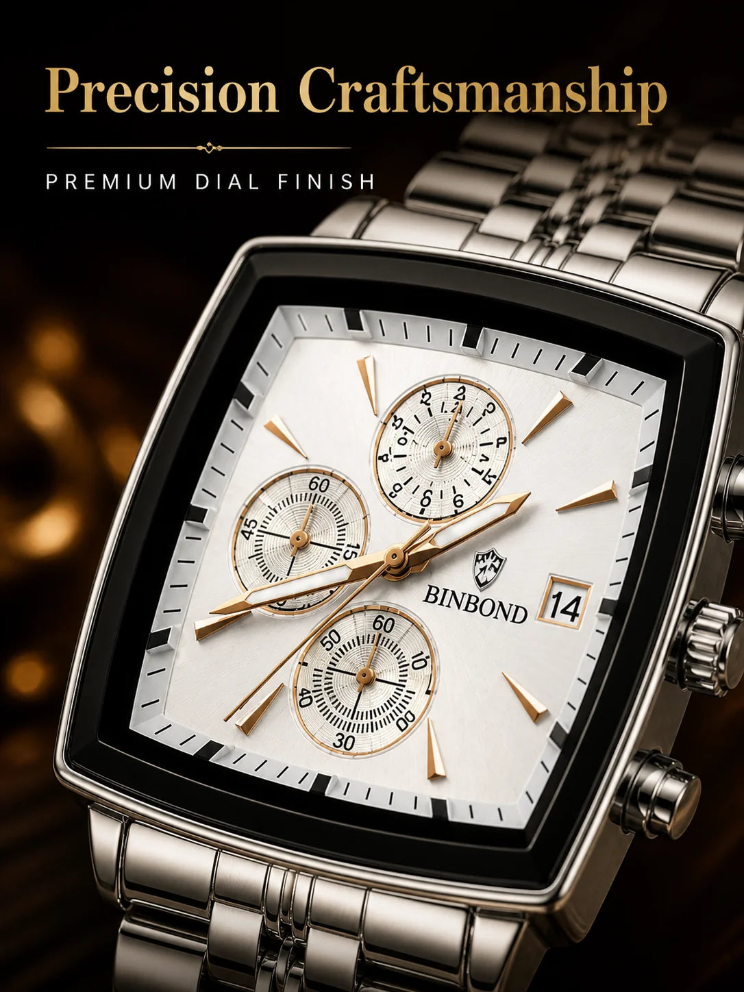 Luxury Square Dial Quartz Watch
