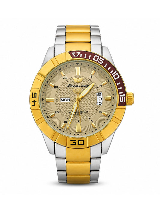 Luxury Gold & Silver Stainless Steel Watch